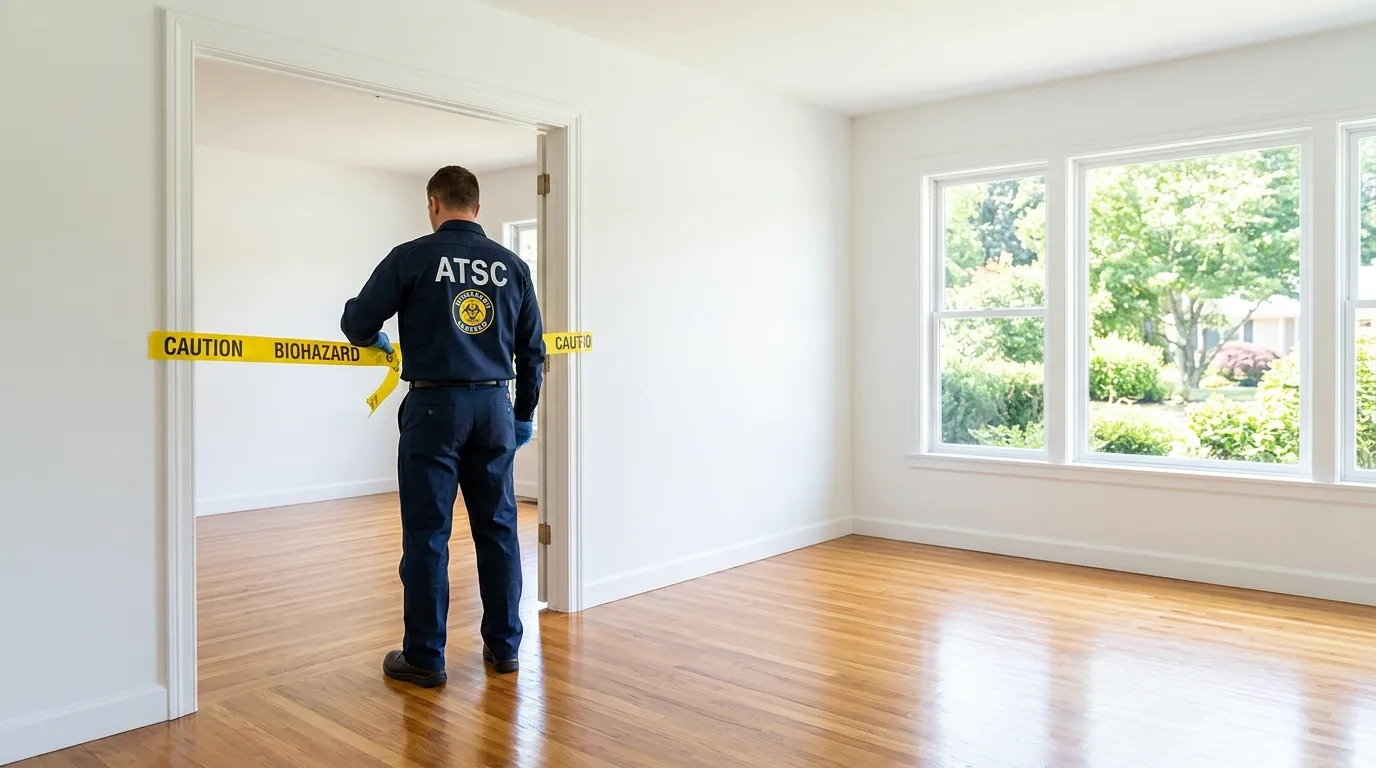 Certified biohazard cleanup crew performing Trauma Scene Cleanup in Loomis